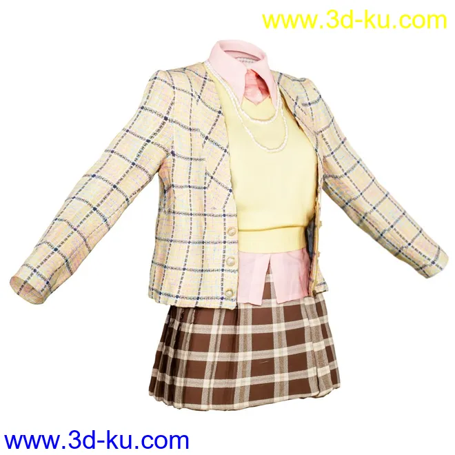3 dForce Vintage Outfits for Genesis 8 Female模型的图片8