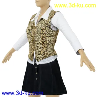 3D打印模型3 dForce Vintage Outfits for Genesis 8 Female的图片