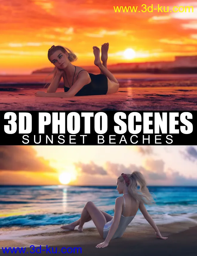 3D Photo Scenes - Sunset Beaches模型的图片1