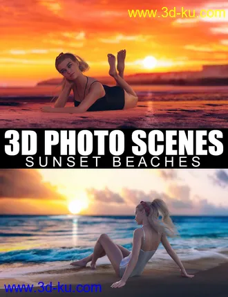 3D打印模型3D Photo Scenes - Sunset Beaches的图片