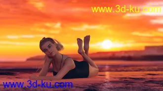 3D打印模型3D Photo Scenes - Sunset Beaches的图片