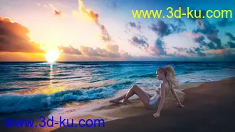 3D打印模型3D Photo Scenes - Sunset Beaches的图片