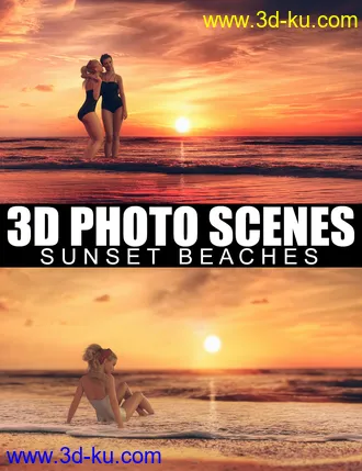 3D打印模型3D Photo Scenes - Sunset Beaches的图片