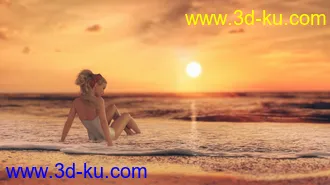 3D打印模型3D Photo Scenes - Sunset Beaches的图片
