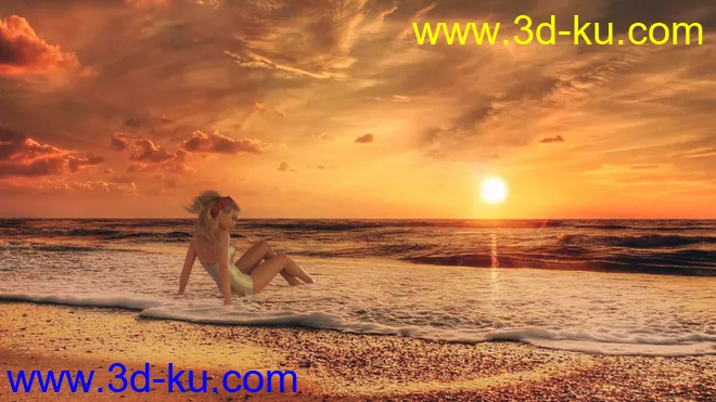 3D Photo Scenes - Sunset Beaches模型的图片9