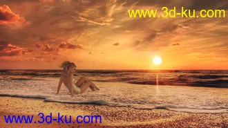 3D打印模型3D Photo Scenes - Sunset Beaches的图片