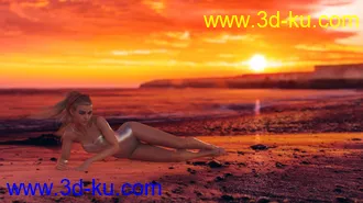 3D打印模型3D Photo Scenes - Sunset Beaches的图片