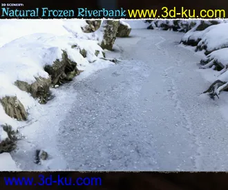 3D打印模型3D Scenery - Frozen Natural Riverbank的图片