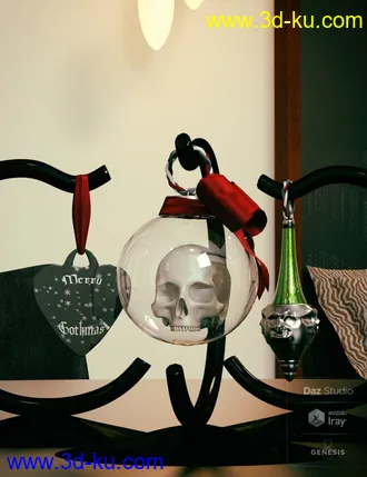 3D打印模型A Gothic Christmas Tabletop Decoration的图片