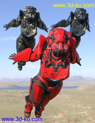 3D打印模型A.N.T.S Armored Nano Tech Suit for Genesis 8 Female的图片