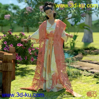 3D打印模型a93 - dForce Fantasy Hanfu for G8F的图片