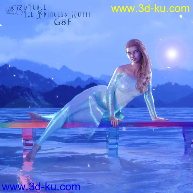 a93 - Ice Princess Outfit for G8F模型的图片1
