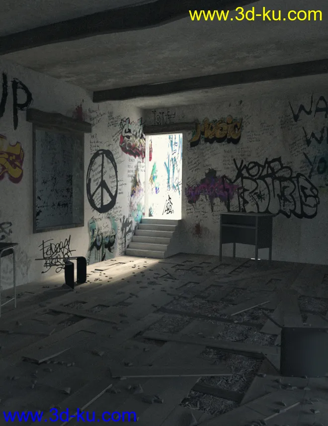 Abandoned School模型的图片1