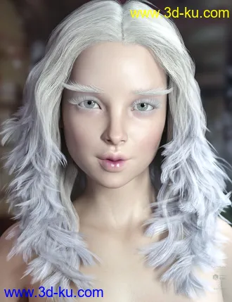 3D打印模型Addison Hair and Brows for Genesis 3 & 8 Female(s)的图片