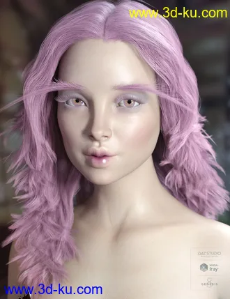 3D打印模型Addison Hair and Brows for Genesis 3 & 8 Female(s)的图片