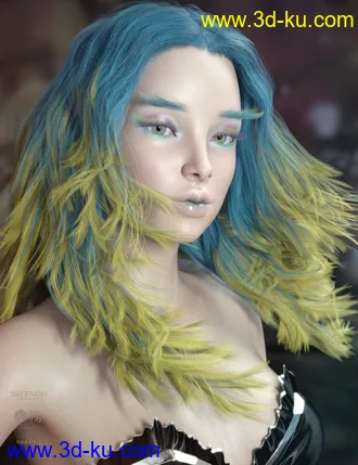 3D打印模型Addison Hair and Brows for Genesis 3 & 8 Female(s)的图片