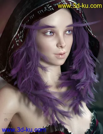 3D打印模型Addison Hair and Brows for Genesis 3 & 8 Female(s)的图片