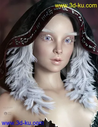 3D打印模型Addison Hair and Brows for Genesis 3 & 8 Female(s)的图片