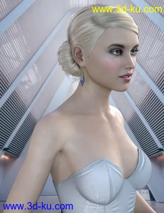 3D打印模型Adia Hair for CJ 8 and Genesis 8 Female(s)的图片