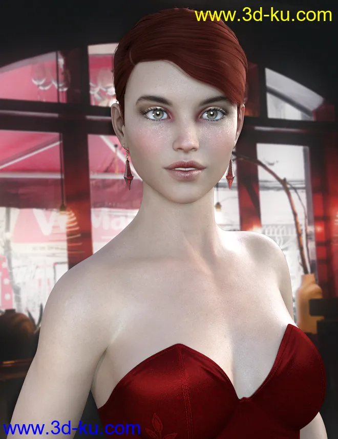 Adia Hair for CJ 8 and Genesis 8 Female(s)模型的图片2