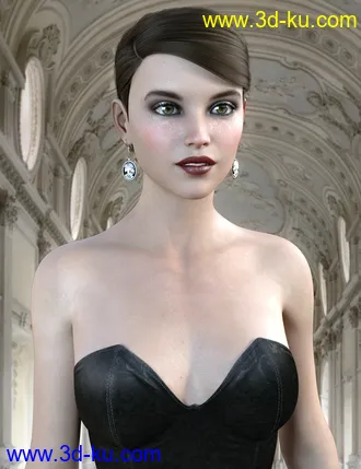 3D打印模型Adia Hair for CJ 8 and Genesis 8 Female(s)的图片