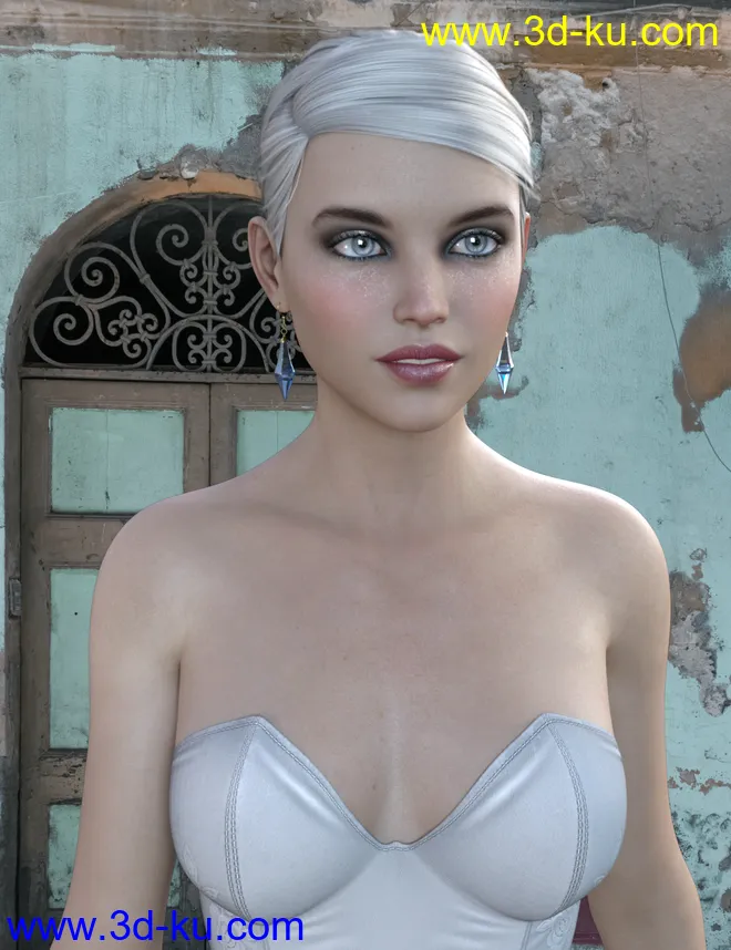 Adia Hair for CJ 8 and Genesis 8 Female(s)模型的图片5