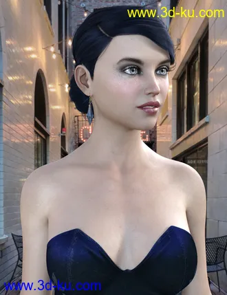 3D打印模型Adia Hair for CJ 8 and Genesis 8 Female(s)的图片