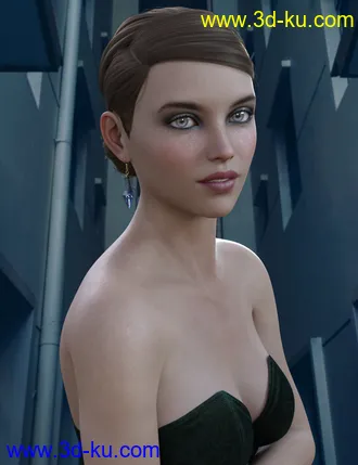 3D打印模型Adia Hair for CJ 8 and Genesis 8 Female(s)的图片