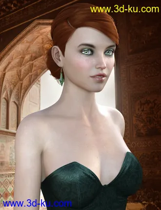 3D打印模型Adia Hair for CJ 8 and Genesis 8 Female(s)的图片