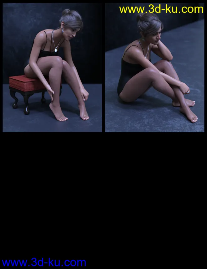 Advanced Seated Poses For Genesis 8 Female模型的图片13