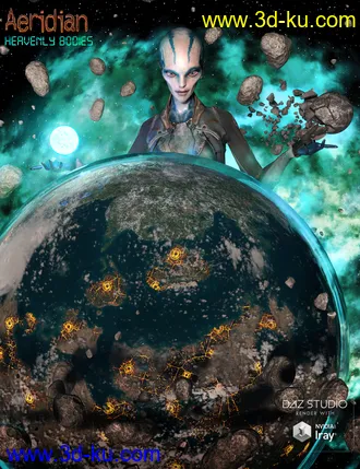 3D打印模型Aeridian Heavenly Bodies, Planets and Asteroids的图片