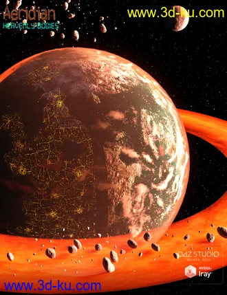 3D打印模型Aeridian Heavenly Bodies, Planets and Asteroids的图片