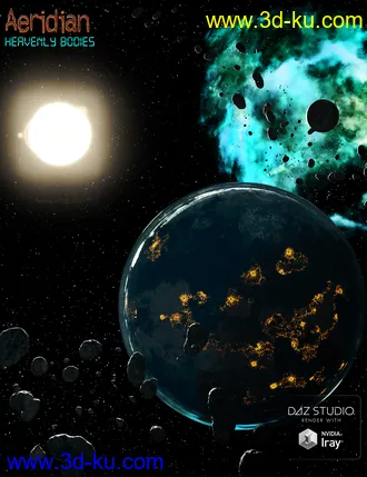 3D打印模型Aeridian Heavenly Bodies, Planets and Asteroids的图片