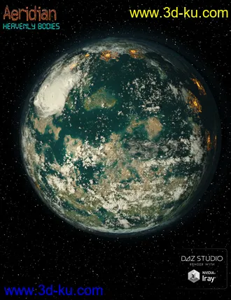 3D打印模型Aeridian Heavenly Bodies, Planets and Asteroids的图片