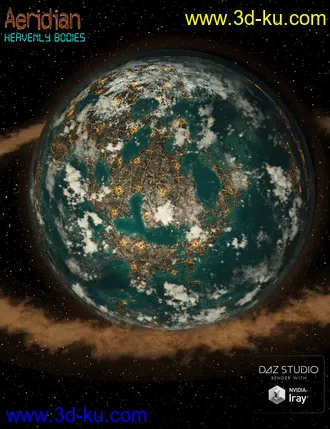 3D打印模型Aeridian Heavenly Bodies, Planets and Asteroids的图片