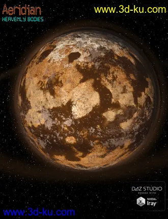 3D打印模型Aeridian Heavenly Bodies, Planets and Asteroids的图片