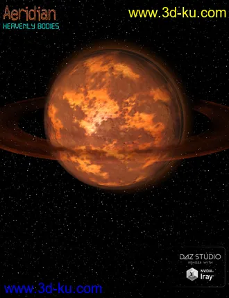 3D打印模型Aeridian Heavenly Bodies, Planets and Asteroids的图片