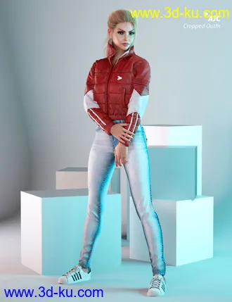 3D打印模型AJC Cropped Style Outfit For Genesis 8 Female(s)的图片
