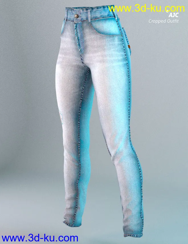 AJC Cropped Style Outfit For Genesis 8 Female(s)模型的图片6