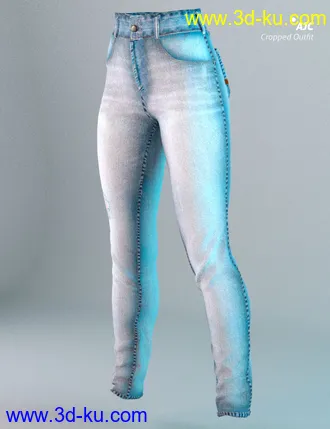 3D打印模型AJC Cropped Style Outfit For Genesis 8 Female(s)的图片