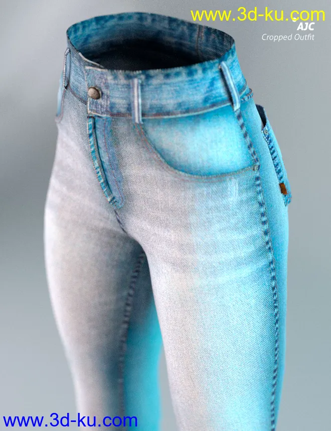 AJC Cropped Style Outfit For Genesis 8 Female(s)模型的图片9