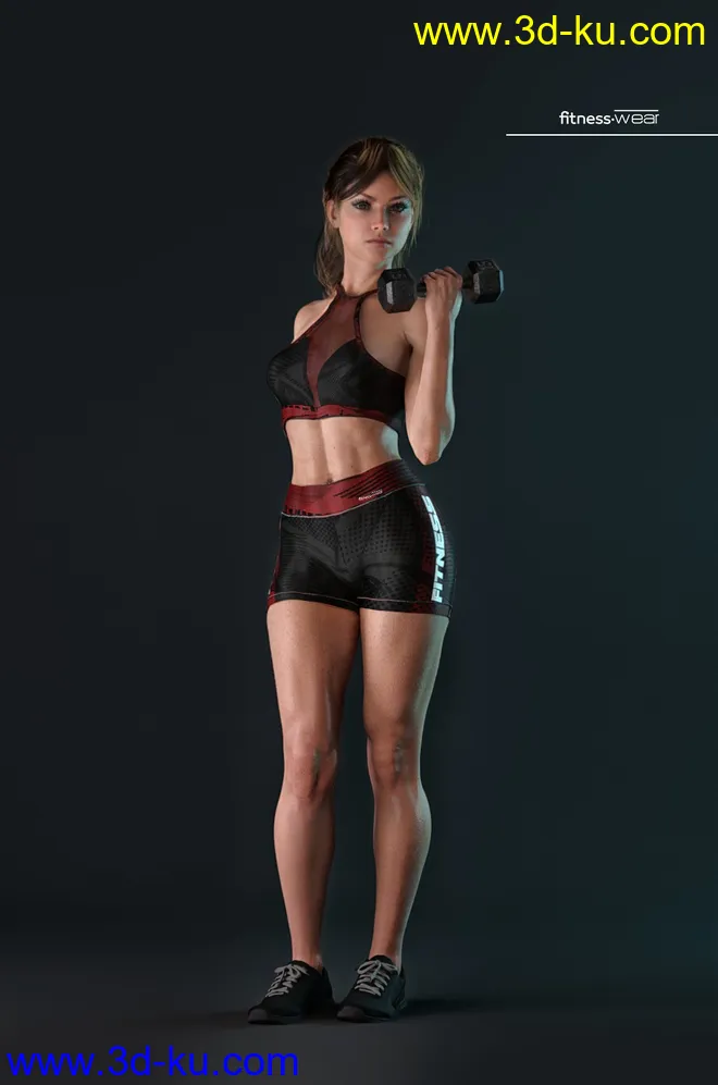 AJC I'm So Fitness Outfit for Genesis 8 Female(s)模型的图片3