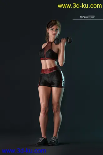 3D打印模型AJC I'm So Fitness Outfit for Genesis 8 Female(s)的图片