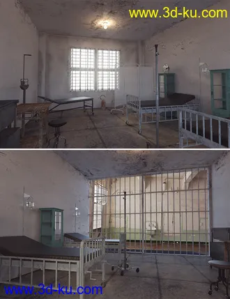 3D打印模型Alcatraz Hospital的图片