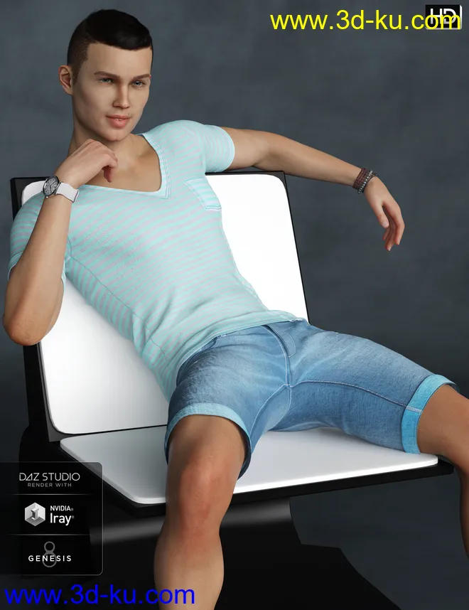 Ali HD for Genesis 8 Male模型的图片9