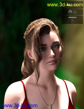 3D打印模型Alyssa PonyTail Hair for Genesis 8 Female(s)的图片