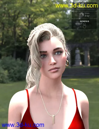 3D打印模型Alyssa PonyTail Hair for Genesis 8 Female(s)的图片