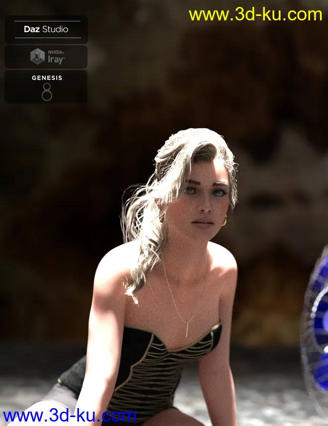Alyssa PonyTail Hair for Genesis 8 Female(s)模型的图片11
