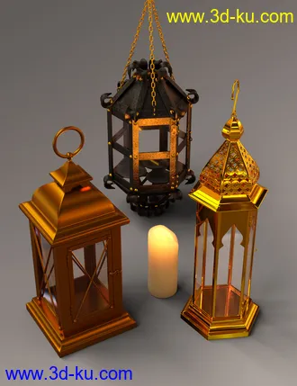 3D打印模型Antique Lanterns的图片