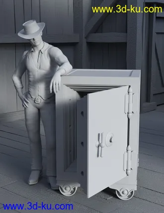 3D打印模型Antique Safe的图片